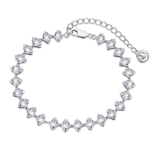 [ECHO ]0.5 Carat Ornate Princess Cut Daily Bracelet