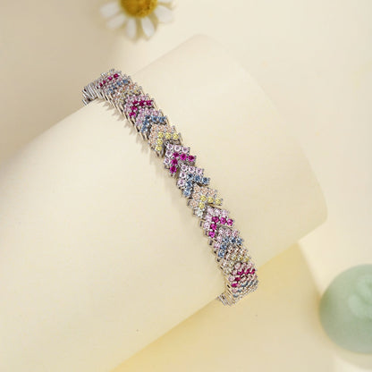 [ECHO ]Ornate Sparkling Round Cut Party Bracelet