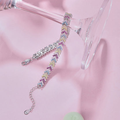 [ECHO ]Ornate Sparkling Round Cut Party Bracelet