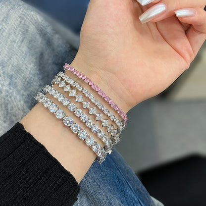 [ECHO ]0.5 Carat Ornate Princess Cut Daily Bracelet