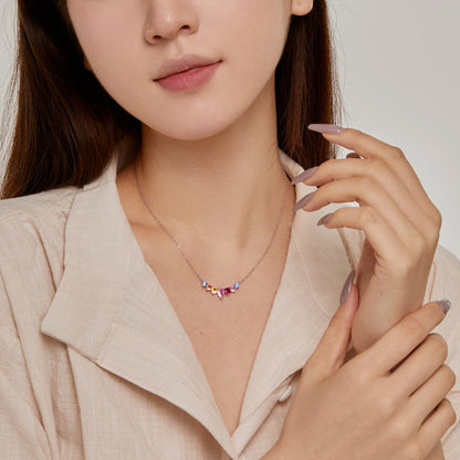 [ECHO ]Dainty Colorful Heart Necklace