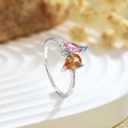 [ECHO ]Radiant Colorful Multi Cut Daily Ring
