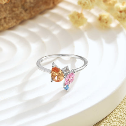 [ECHO ]Radiant Colorful Multi Cut Daily Ring