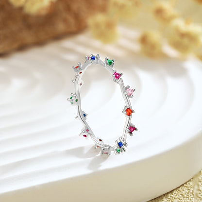 [ECHO ]Radiant Colorful Round Cut Daily Ring