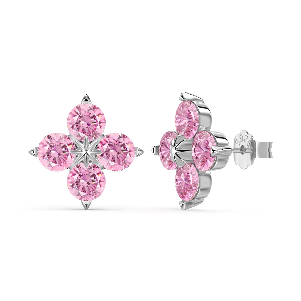 [ECHO ]Four-Leaf Clover Eight-Pointed Star Earrings
