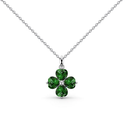 [ECHO ]Heart-Shaped Four-Leaf Clover Bead Necklace