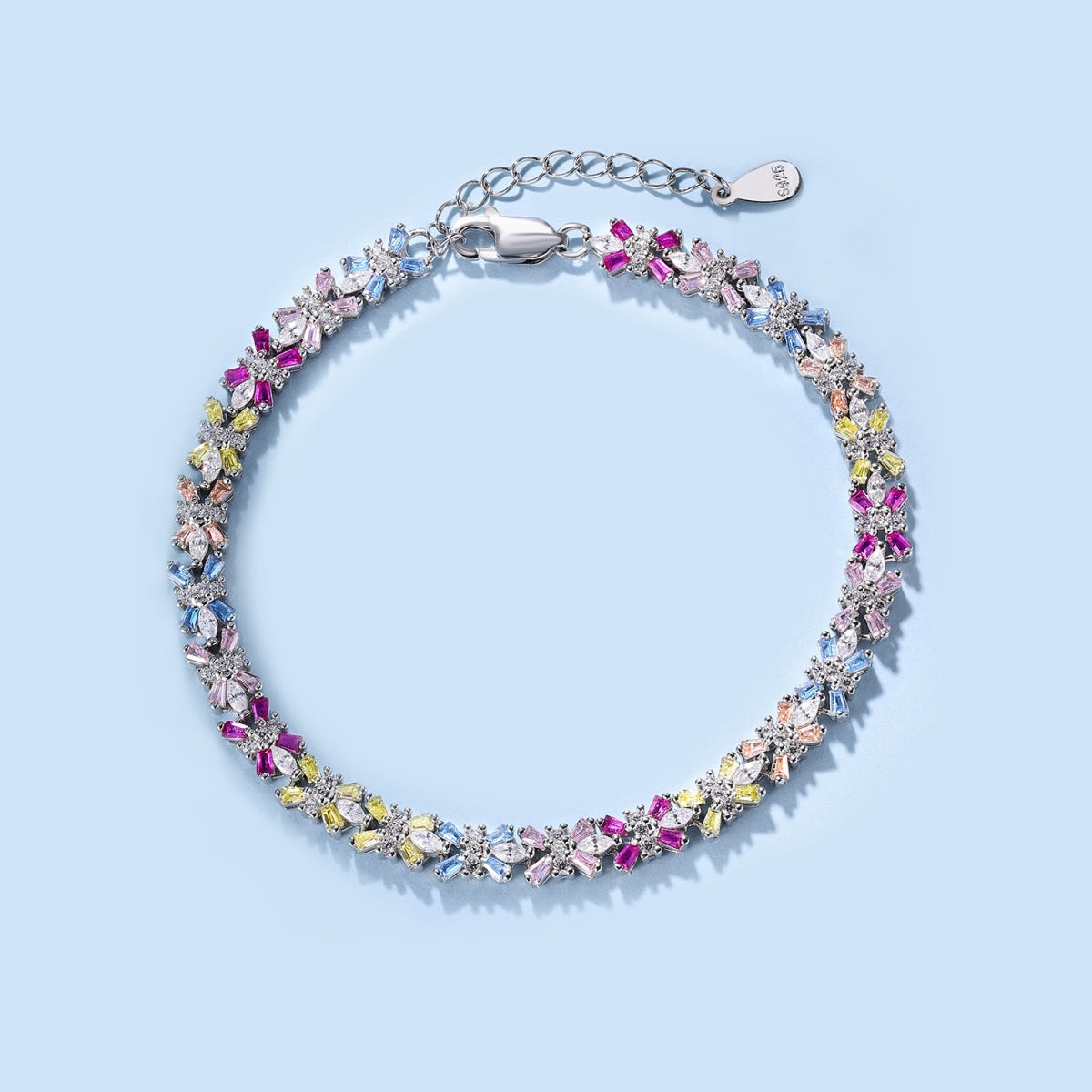 [ECHO ]Radiant Colorful Emerald Cut Party Bracelet