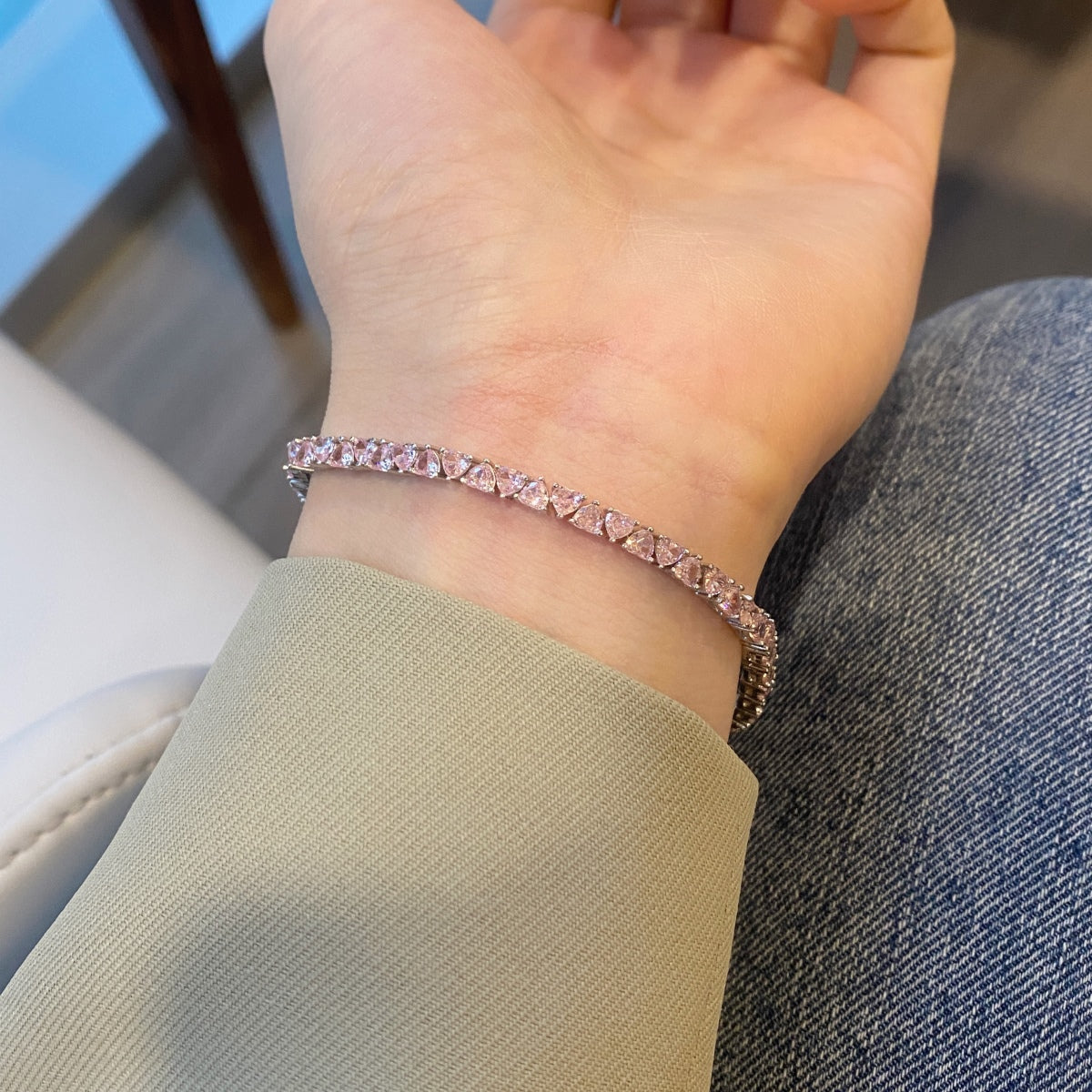 [ECHO ]Dazzling Romantic Heart Shape Lover Bracelet