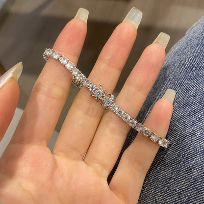[ECHO ]Luxurious Ornate Round Cut Tennis Bracelet