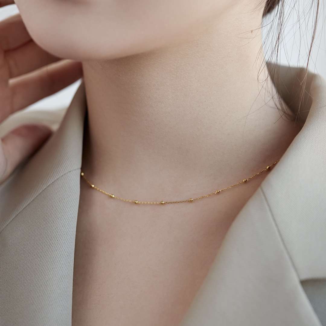 [ECHO ]Small Bead Clavicle Chain Simple Necklace