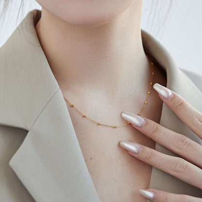 [ECHO ]Small Bead Clavicle Chain Simple Necklace