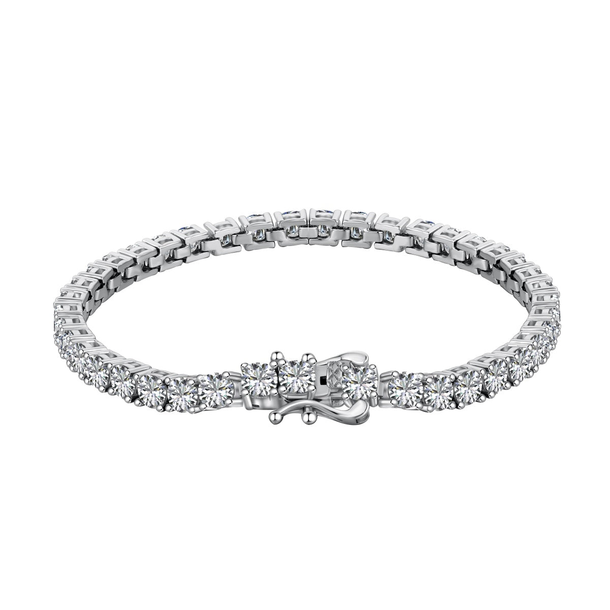 [ECHO ]Luxurious Ornate Round Cut Tennis Bracelet
