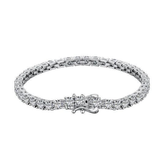 [ECHO ]Luxurious Ornate Round Cut Tennis Bracelet