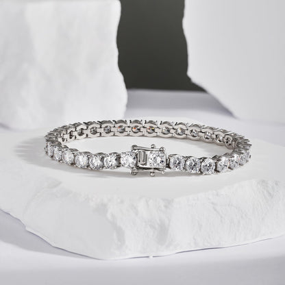 [ECHO ]Ornate Sparkling Round Cut Wedding Bracelet