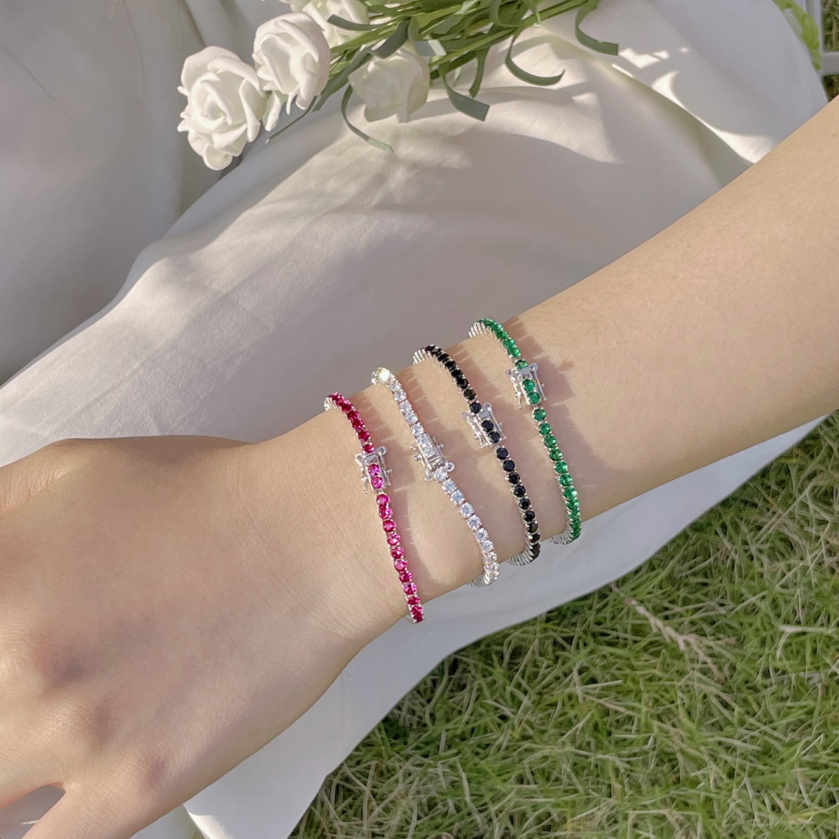 [ECHO ]Radiant Colorful Round Cut Party Bracelet
