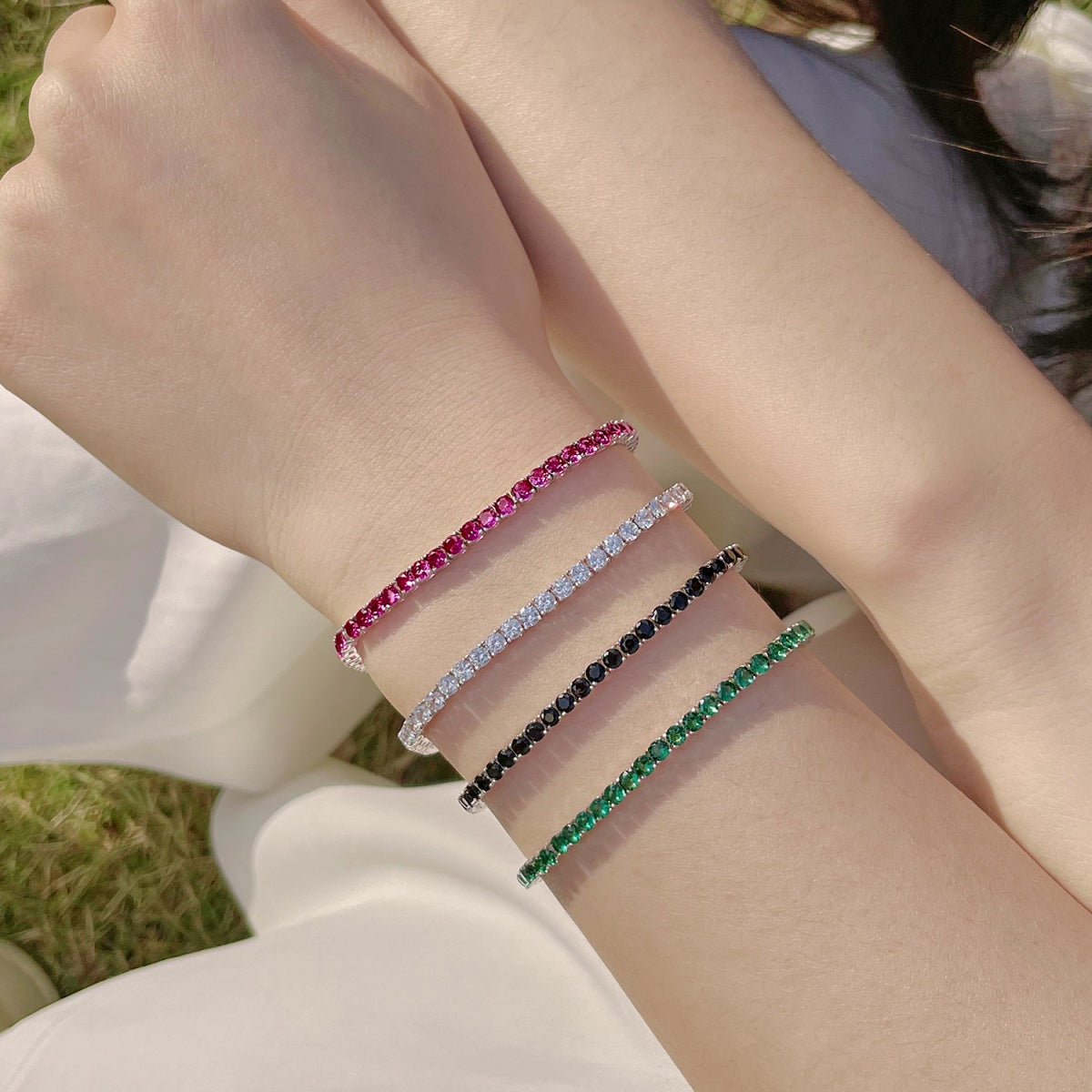 [ECHO ]Radiant Colorful Round Cut Party Bracelet