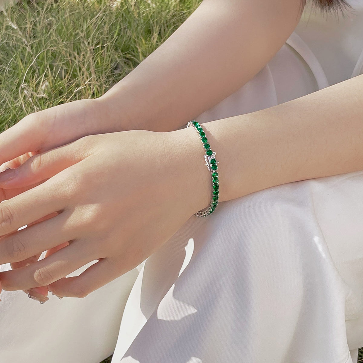 [ECHO ]Radiant Colorful Round Cut Party Bracelet