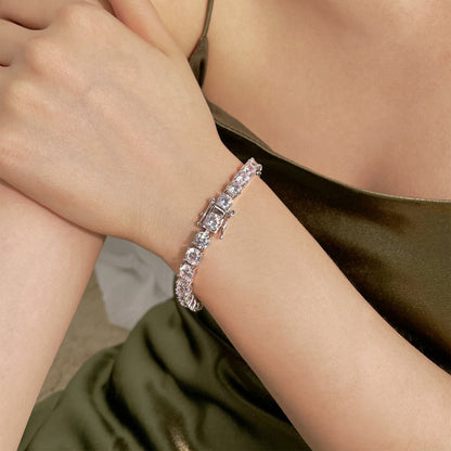[ECHO ]0.75 Carat Dazzling Round Cut Wedding Bracelet