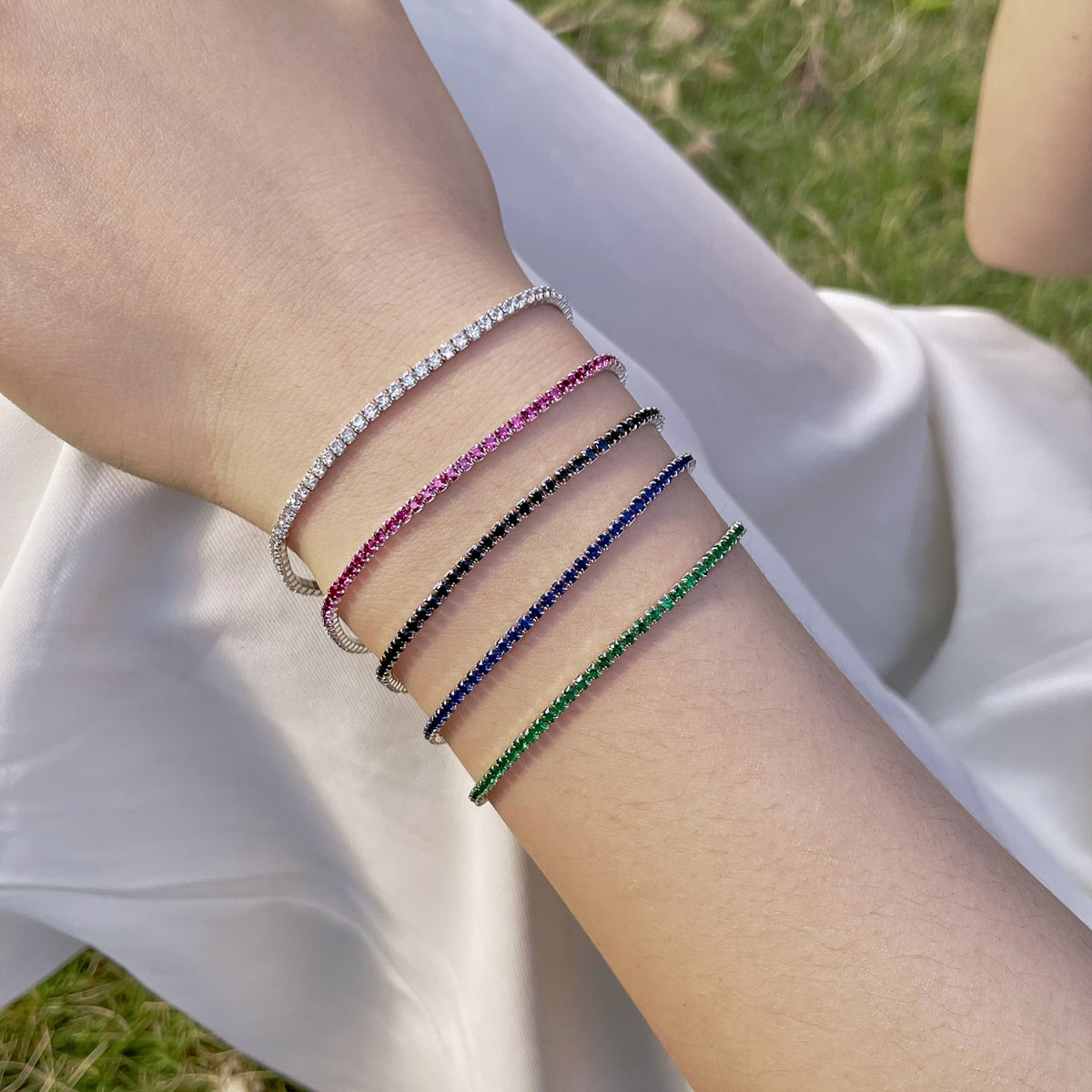 [ECHO ]Radiant Colorful Round Cut Party Bracelet