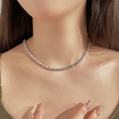 [ECHO ]Ornate Heart Cut Tennis Necklace