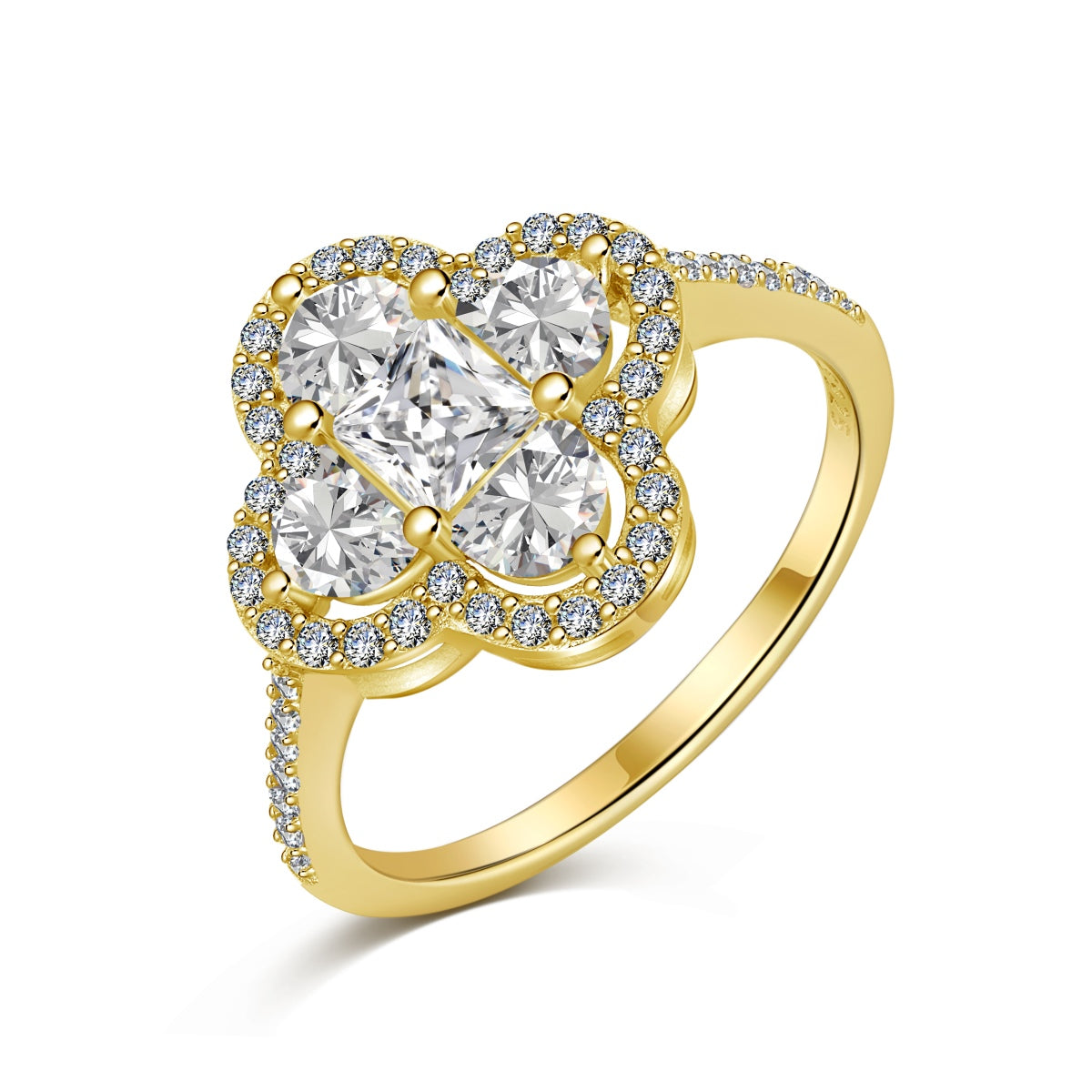 [ECHO ]Luxurious Eternity Flower Shape Banquet Ring