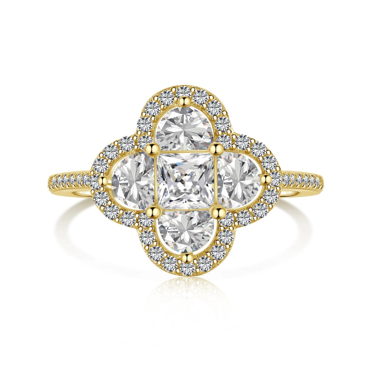 [ECHO ]Luxurious Eternity Flower Shape Banquet Ring