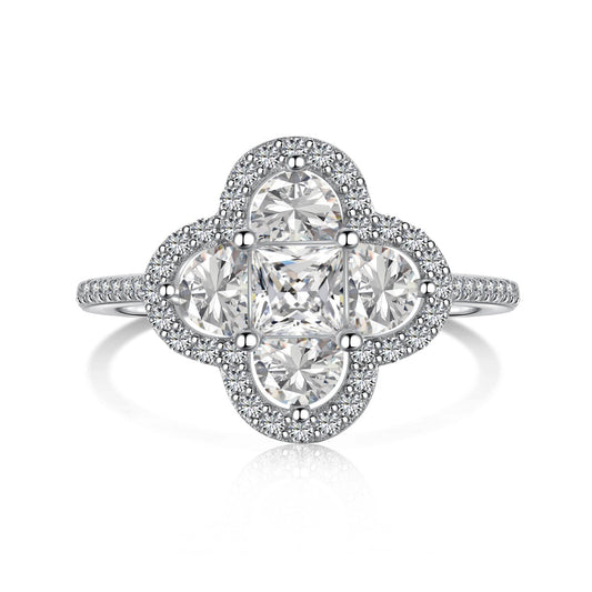 [ECHO ]Luxurious Eternity Flower Shape Banquet Ring