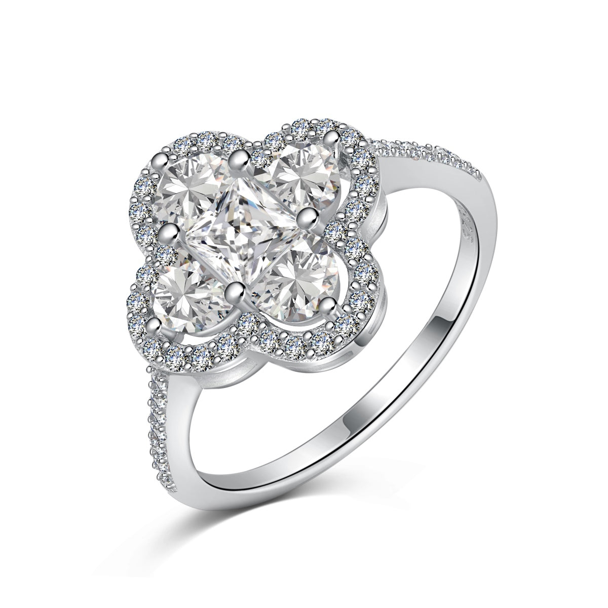 [ECHO ]Luxurious Eternity Flower Shape Banquet Ring