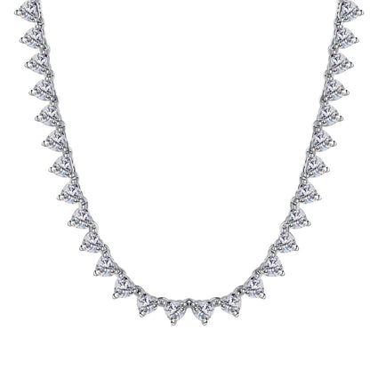 [ECHO ]Ornate Heart Cut Tennis Necklace