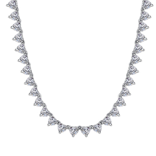 [ECHO ]Ornate Heart Cut Tennis Necklace