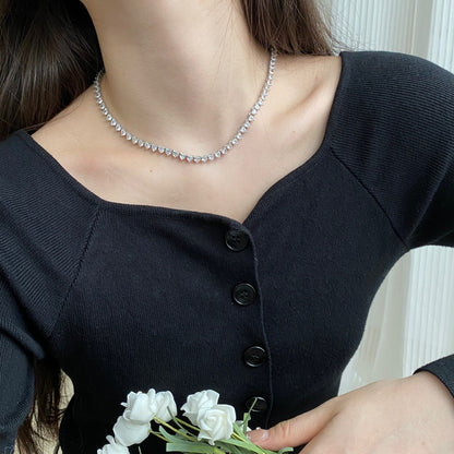 [ECHO ]Ornate Heart Cut Tennis Necklace