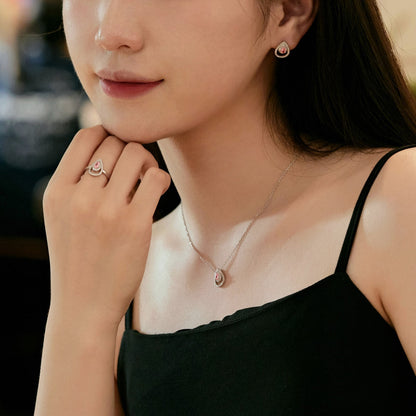 [ECHO ]Sparkling Delicate Water Drop Shape Daily Earrings