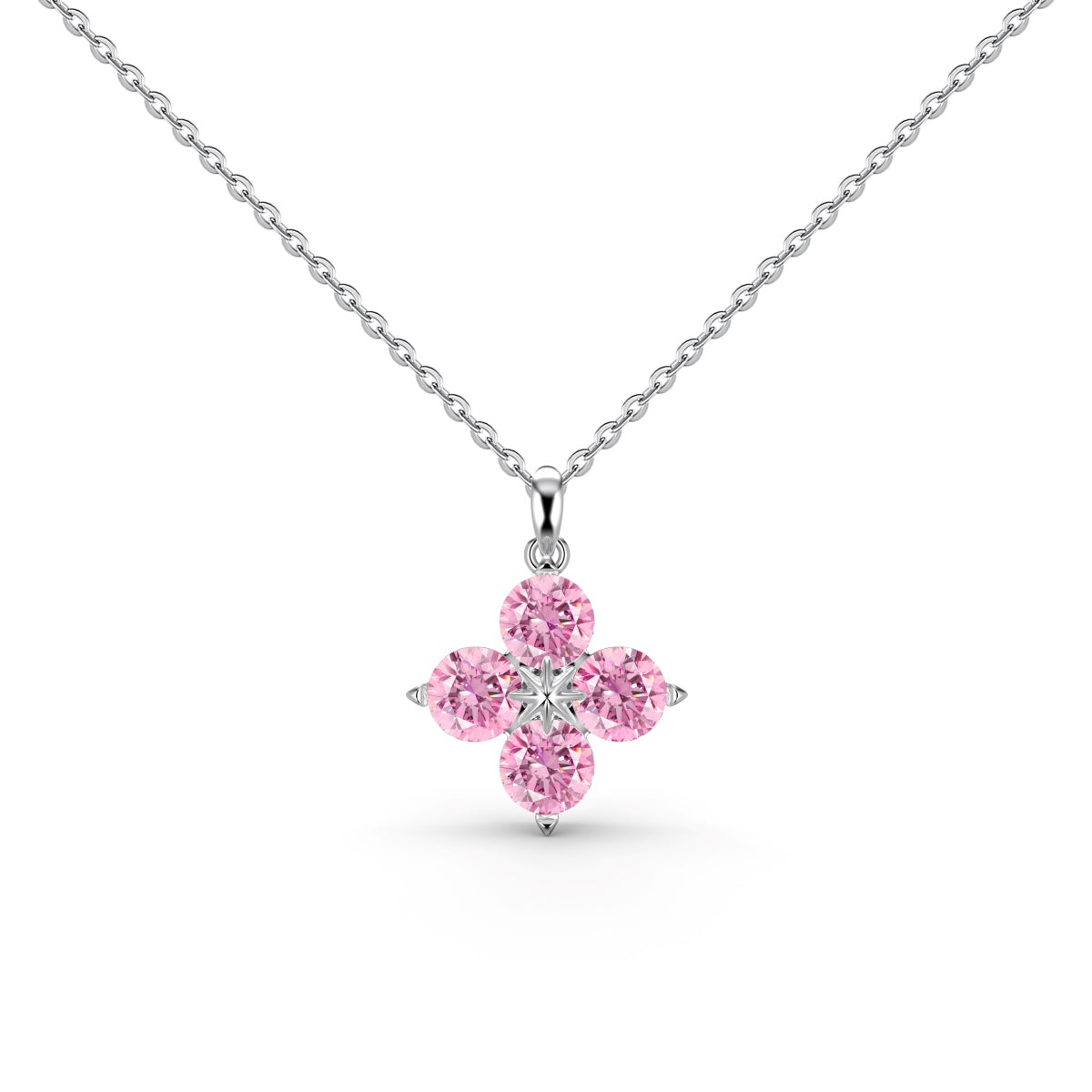 [ECHO ]Four-Leaf Clover And Eight-Pointed Star Necklace