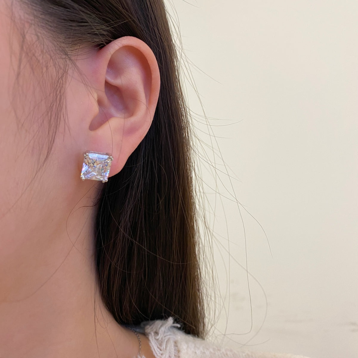 [ECHO ]Delicate Square Shape Earrings