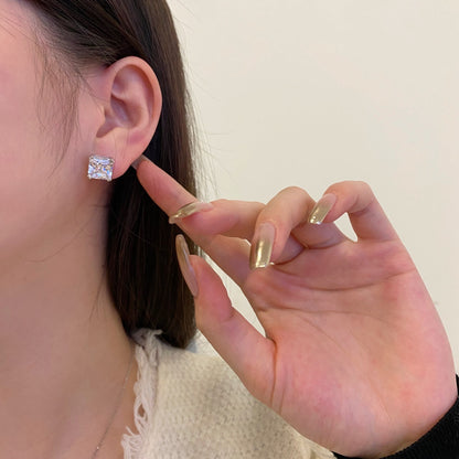 [ECHO ]Delicate Square Shape Earrings