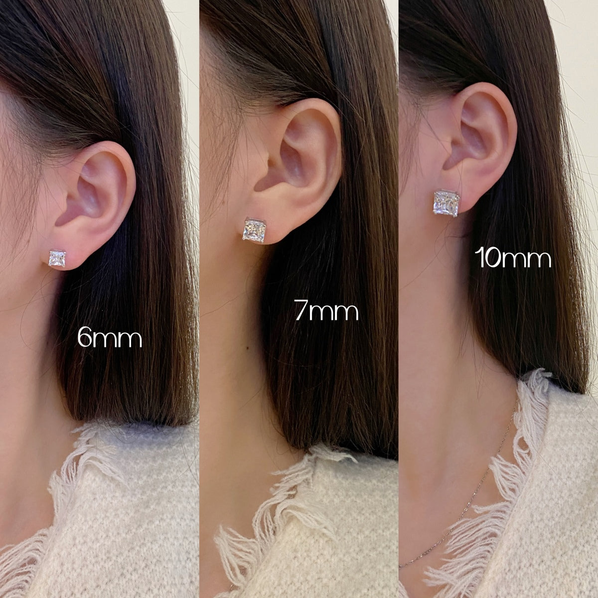 [ECHO ]Delicate Square Shape Earrings