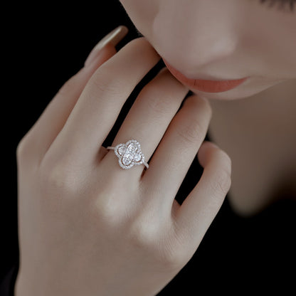 [ECHO ]Luxurious Eternity Flower Shape Banquet Ring