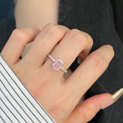 [ECHO ]2.0 Carat Dazzling Sparkling Radiant Cut Party Ring
