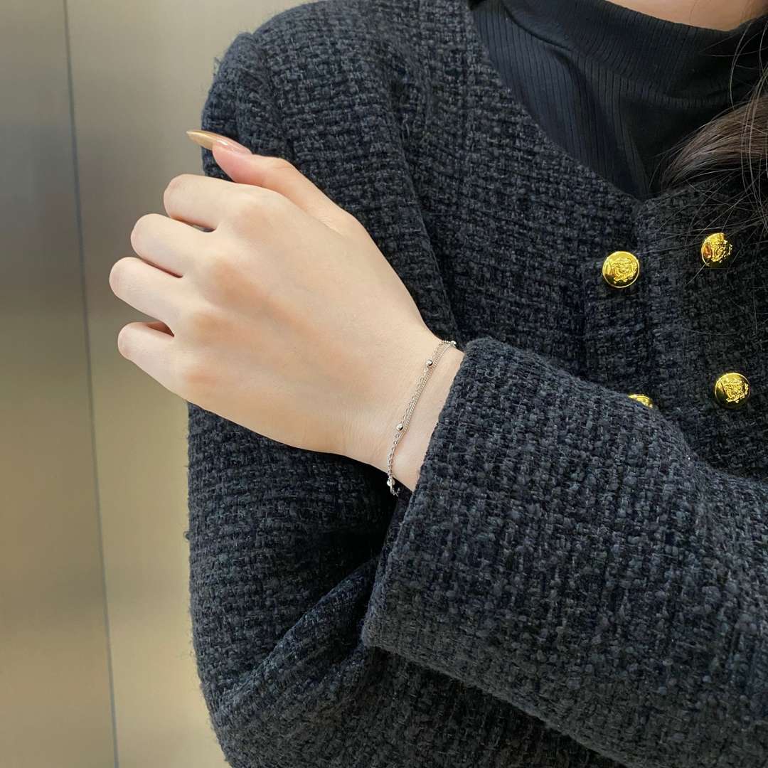[ECHO ]Delicate Bead Double Layer Bracelet