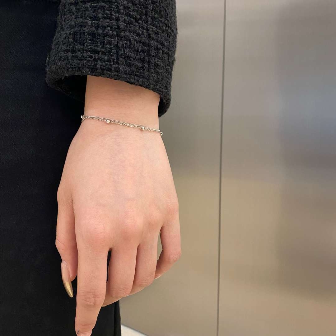 [ECHO ]Delicate Bead Double Layer Bracelet