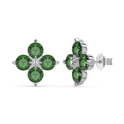 [ECHO ]Four-Leaf Clover Eight-Pointed Star Earrings