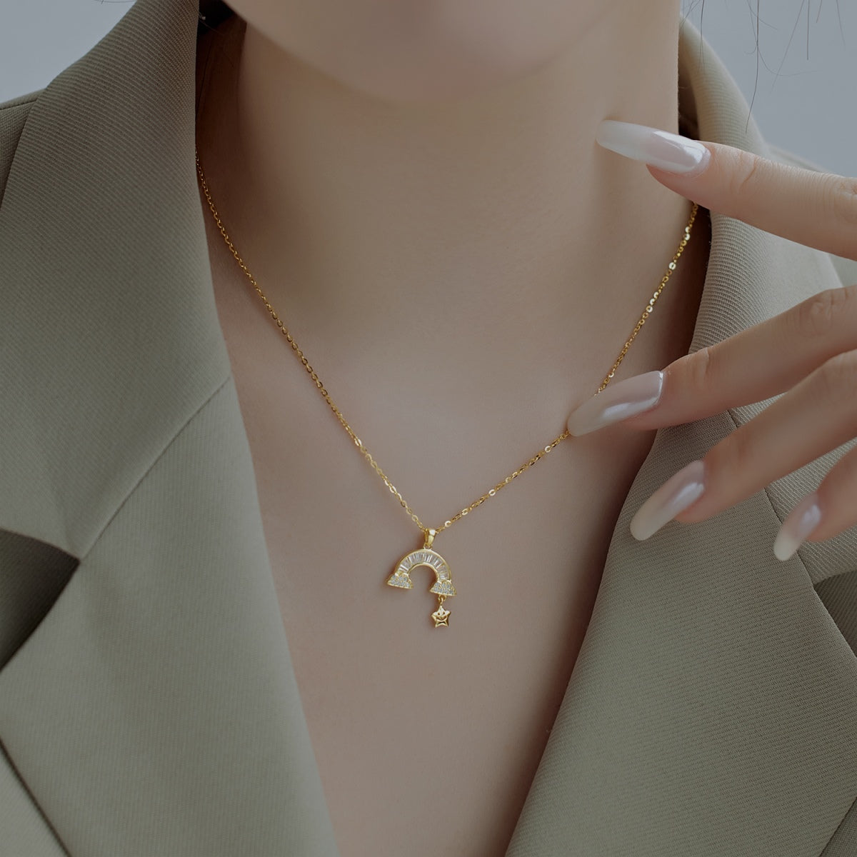 [ECHO ]Unique Rainbow Star Necklace