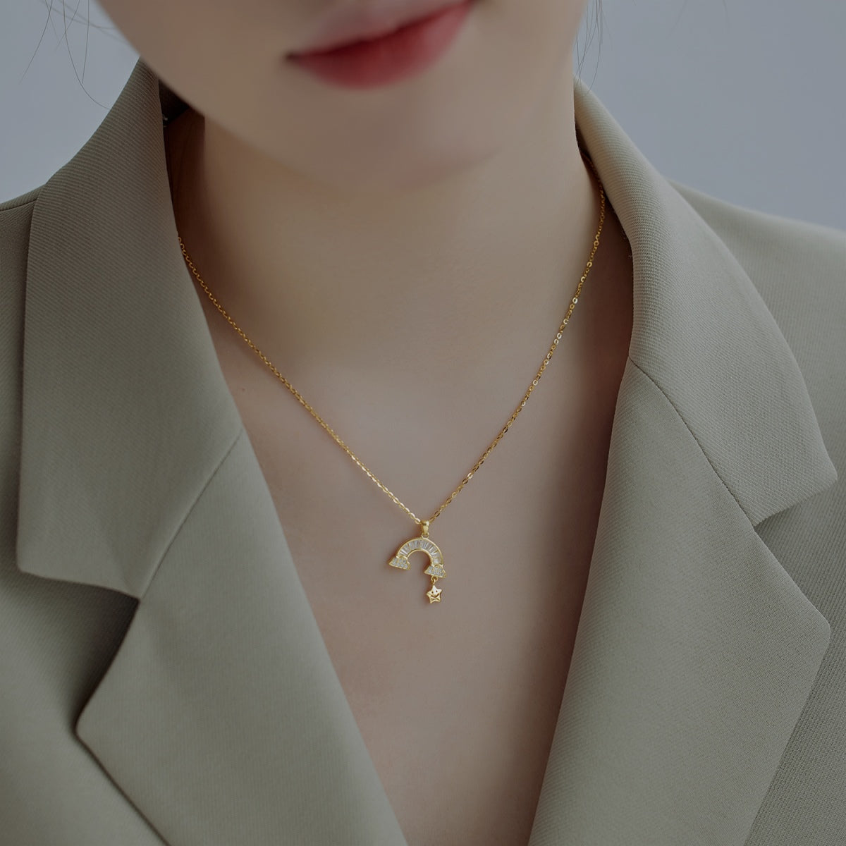 [ECHO ]Unique Rainbow Star Necklace