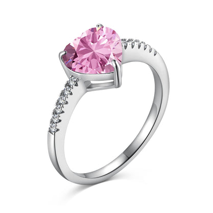 [ECHO ]2.0 Carat Dazzling Lustrous Heart Cut Lover Ring