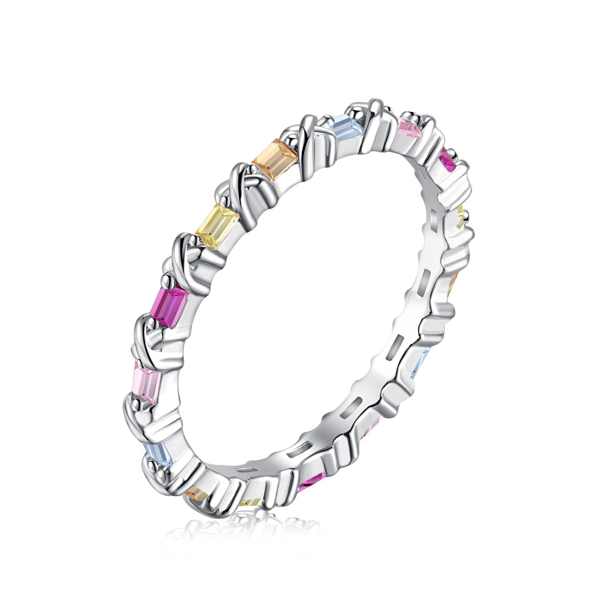 [ECHO ]Charming Colorful Round Cut Daily Ring