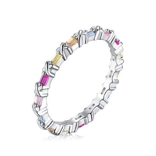 [ECHO ]Charming Colorful Round Cut Daily Ring