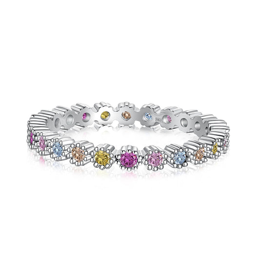 [ECHO ]Exquisite Colorful Round Cut Party Ring