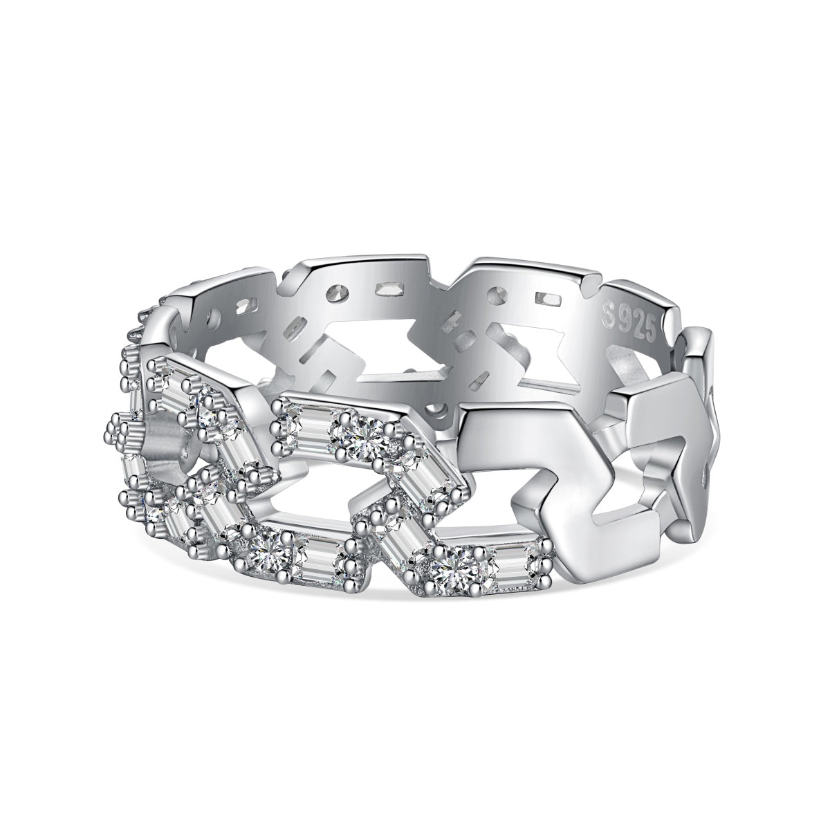 [ECHO ]Sparkling Vibrant Emerald Cut Daily Ring