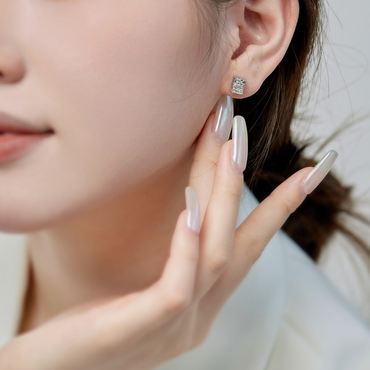 [ECHO ]Radiant Luxurious Princess Cut Daily Earrings