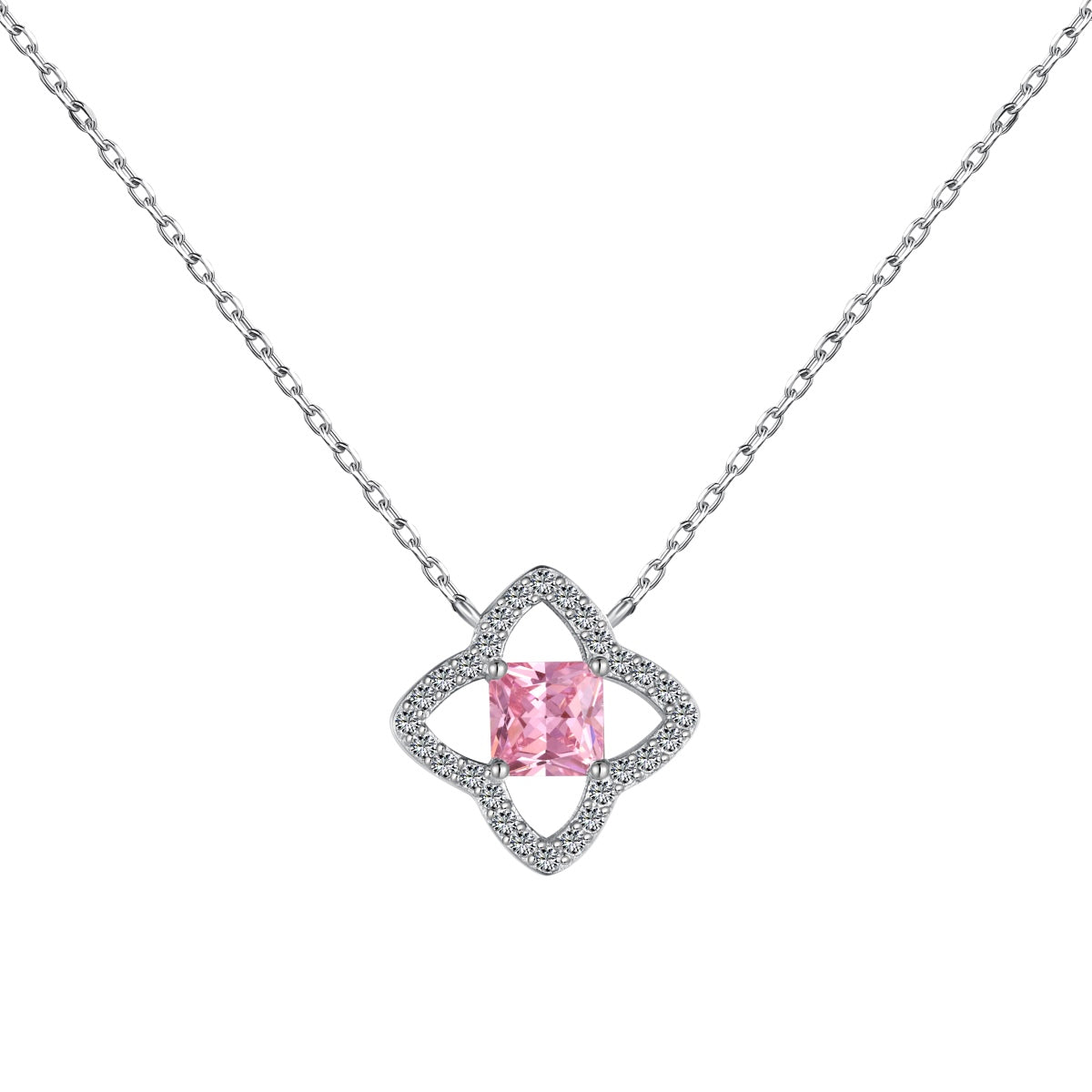 [ECHO ]Exquisite Flower Shape Princess Cut Necklace